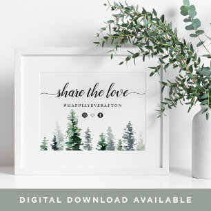Hashtag Timber Grove Wedding Poster