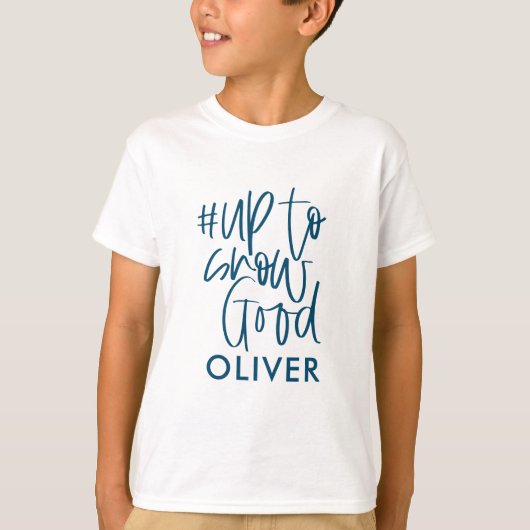 Hashtag tot sneeuw goede moderne kerst t-shirt (Voorkant)