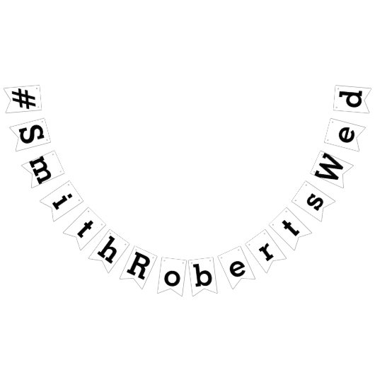 HASHTAG, UW GEPERSONALISEERDE TEKST VLAGGETJES (Alle)