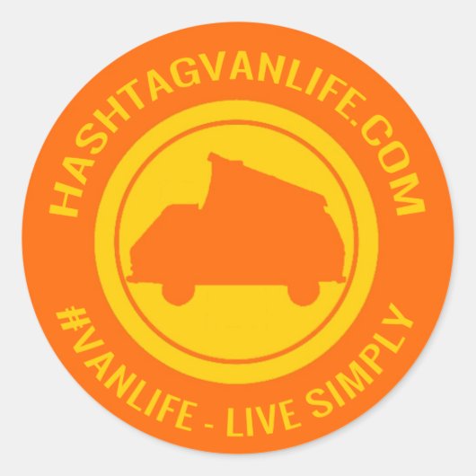Hashtag Vanlife Sticker (Voorkant)