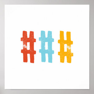 hashtag wall poster