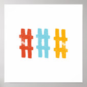 hashtag - wand poster (Voorkant)