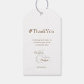 Hashtag White Ampersand Weddenschap Bedankt Gift L Cadeaulabel (Achterkant)