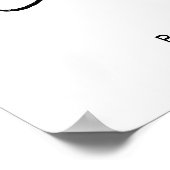 Hashtag White and Black Wedding Poster (Hoek)