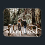 hashtag wijzigt de datumfoto magneet<br><div class="desc">soms komt een tijd wanneer de plannen veranderen en u moet aanpassen zodat geven wij u de kans om aan uw geliefden uw nieuwe plannen met douanefoto en manuscript aan te kondigen</div>