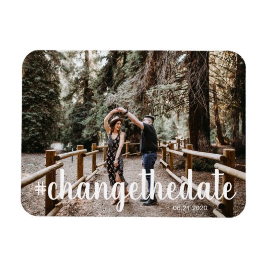 hashtag wijzigt de datumfoto magneet (Horizontaal)