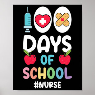 Hashtag Zuster Happy 100 dagen schoolverpleegster Poster