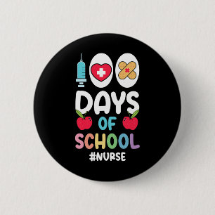 Hashtag Zuster Happy 100 dagen schoolverpleegster Ronde Button 5,7 Cm