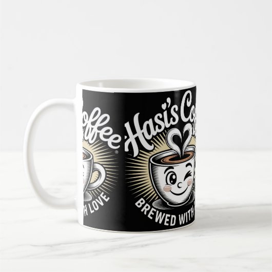 Hasi’s Coffee Cute Smiling Cup Mug  Koffiemok (Links)
