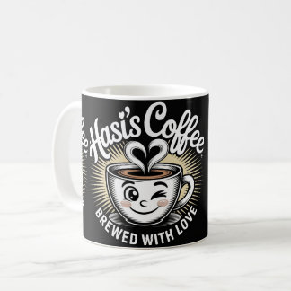 Hasi's Coffee Cute Smiling Cup Mok 