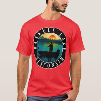 Haskell Lake Wisconsin Vissen T-shirt