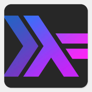 Haskell Logotype Vierkante Sticker