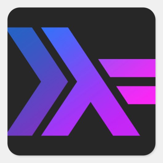 Haskell Logotype Vierkante Sticker (Voorkant)