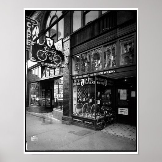 Haskins & Elliot Bicycles, 1923, Vancouver BC Poster (Voorkant)