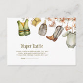 Haspel Opgewonden Visten Baby showers luier Raffle Informatiekaartje (Voorkant)