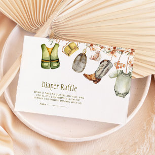 Haspel Opgewonden Visten Baby showers luier Raffle Informatiekaartje