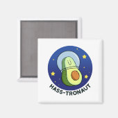 Hass-tronaut Avocado Space Pun Magnet (Voorkant / Achterkant)