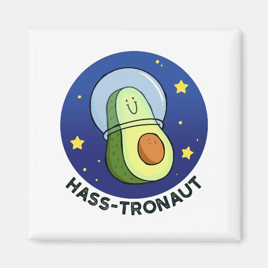 Hass-tronaut Avocado Space Pun Magnet (Voorkant)