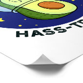 Hass-tronaut Avocado Space Pun Poster (Hoek)