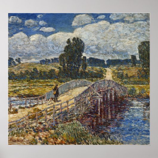 Hassam - Brug in Old Lyme 1908 Poster (Voorkant)
