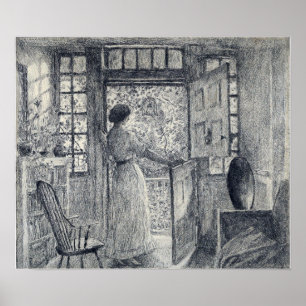 Hassam - De Nederlandse deur (Holley House Cos Cob Poster