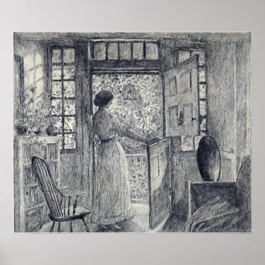 Hassam - De Nederlandse deur (Holley House Cos Cob Poster (Voorkant)