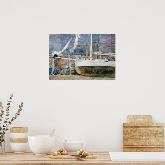 Hassam - Drydock Gloucester Poster (Keuken)