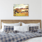 Hassam - Einde van de trolleylijn, Oak Park, IL Canvas Afdruk (Insitu (Slaapkamer))