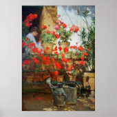 Hassam - Geraniums 1888 Poster (Voorkant)