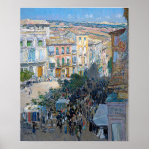 Hassam - Gezicht op een Zuid-Franse stad Poster