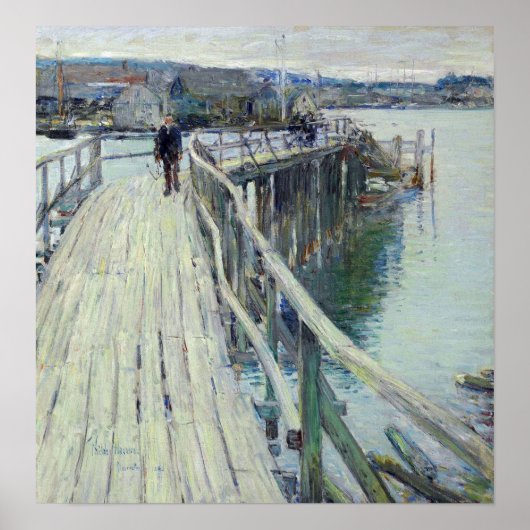 Hassam - Havengezicht Gloucester 1894 Poster (Voorkant)