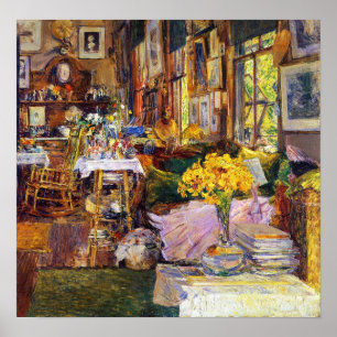 Hassam - Kamer van bloemen, 1894 Poster