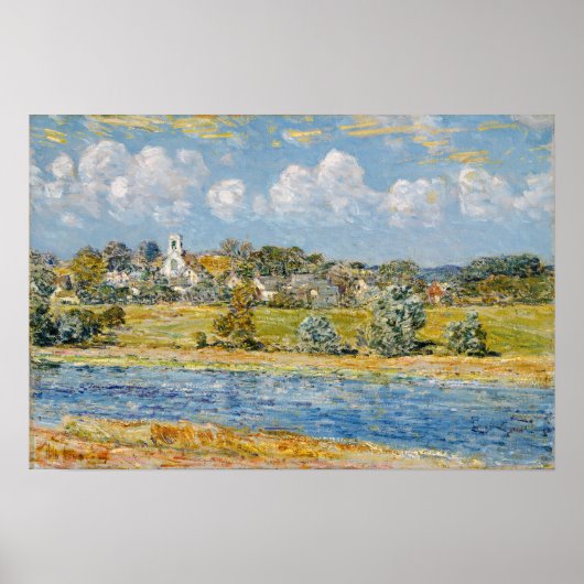 Hassam - Landschap bij Newfields New Hampshire Poster (Voorkant)