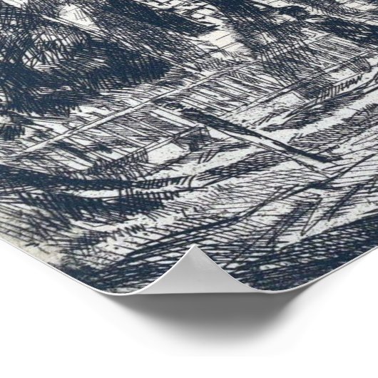 Hassam - Lion Gardiner House Easthampton Poster (Hoek)