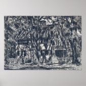 Hassam - Lion Gardiner House Easthampton Poster (Voorkant)