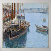 Hassam - Mackerel Schooner Gloucester 1890 Poster (Voorkant)