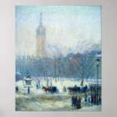 Hassam - Madison Square Snowstorm 1893 Poster (Voorkant)