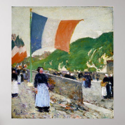 Hassam - Montmartre Juli 1889 Poster (Voorkant)