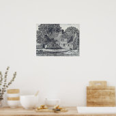 Hassam - Old Dominy House Easthampton Poster (Keuken)