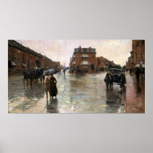 Hassam - Rainy Day Boston Poster