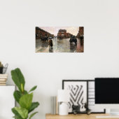 Hassam - Regenachtig Boston Poster (Thuiskantoor)