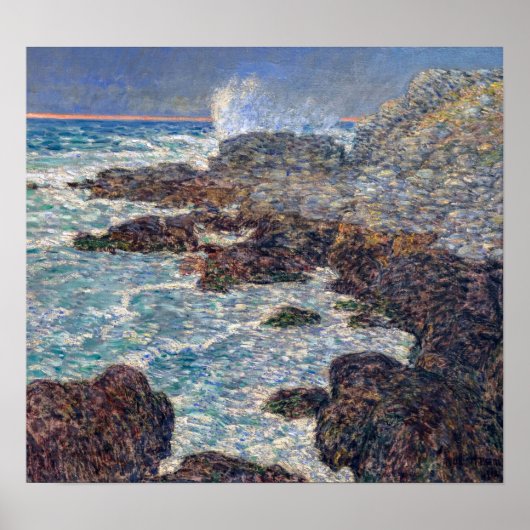 Hassam - Seaweed en Surf, Appledore op Sunset Poster (Voorkant)