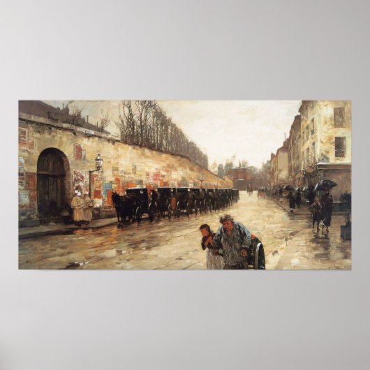 Hassam - Station Cab Bonaparte 1887 Poster (Voorkant)