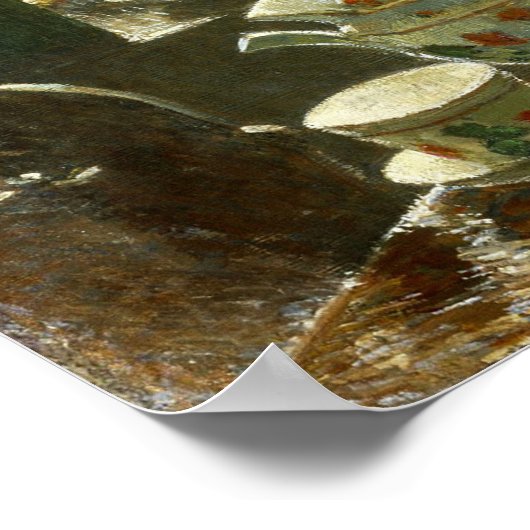 Hassam - Strawberry Tea Set 1912 Poster (Hoek)