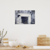 Hassam - The White Mantel (Holley House Cos Cob) Poster (Keuken)