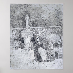 Hassam - tuin van de luxemburgse republiek poster