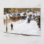 Hassam - Vijfde avenue in de winter Briefkaart (Voorkant)