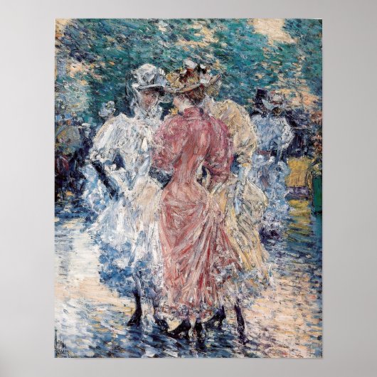 Hassam's "Conversation on the Avenue" - Poster (Voorkant)