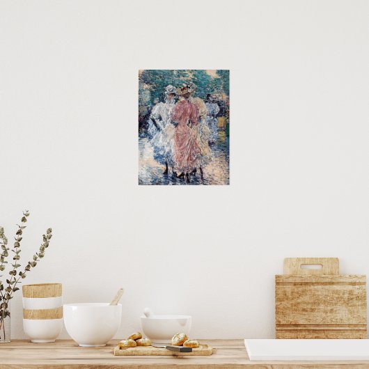 Hassam's "Conversation on the Avenue" - Poster (Keuken)