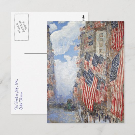 Hassam's vierde juli briefkaart (Voorkant / Achterkant)